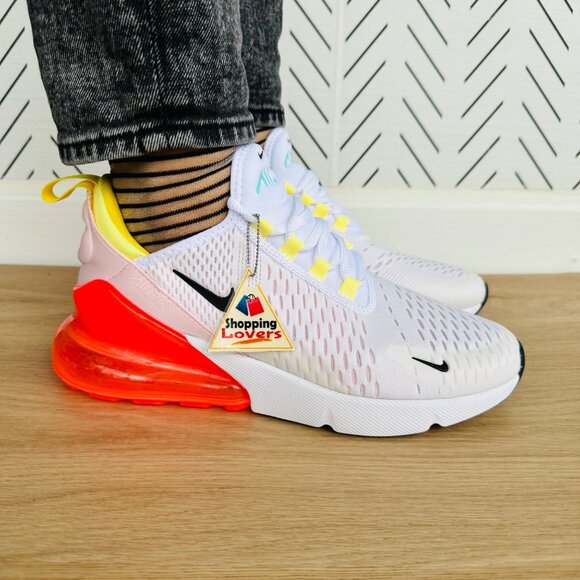 ⭐Nike Air Max 270 Sz 6.5 Womens Shoes White Black Bright Crimson FZ3624-100 New - Picture 5 of 13
